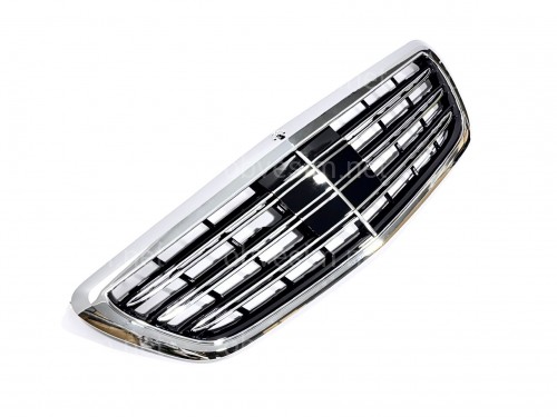 Решетка радиатора под радар CHROME ДЛЯ AMG для Mercedes-Benz S-class W222 2013-2020