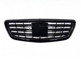 Решетка радиатора без радара BLACK ДЛЯ AMG для Mercedes-Benz S-class W222 2013-2020