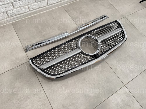 Решетка радиатора DIAMOND SILVER Mercedes Benz Vito W447 2014-2019