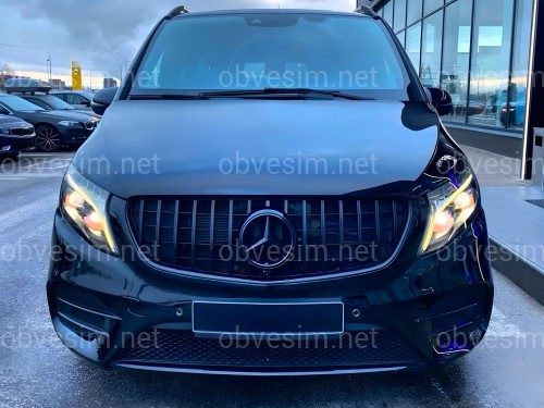 Решетка радиатора GT BLACK Mercedes Benz V-class W447 2014-2019 ДЛЯ AMG И ОБЫЧНОГО