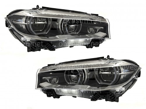 Фары Full LED BMW X5 F15 / X6 F16 2013-2018 комплетные с блоками 2шт., АПГРЕЙД КСЕНОН В LED