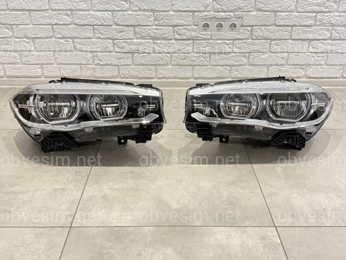 Фары Full LED BMW X5 F15 / X6 F16 2013-2018 комплетные с блоками 2шт., АПГРЕЙД КСЕНОН В LED
