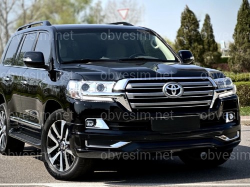 Юбка переднего бампера Modellista Toyota Land Cruiser 200 2015-2021 цвет черный 202