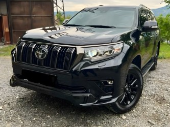 Юбка обвес переднего бампера ONYX BLACK Toyota Land Cruiser Prado 150 2018-2023 цвет черный 202