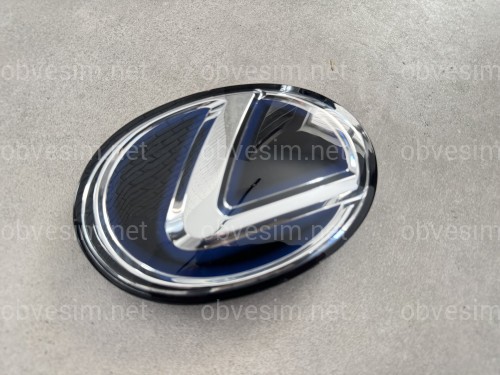 Эмблема под стеклом синяя гибрид Lexus CT NX ES IS RX 163ММ