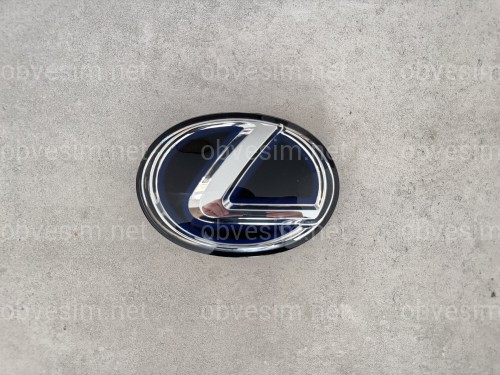 Эмблема под стеклом синяя гибрид Lexus CT NX ES IS RX 163ММ
