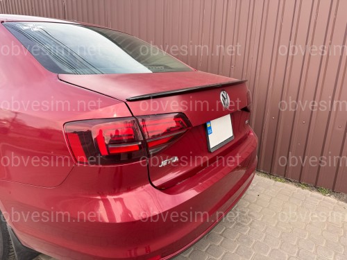 Спойлер лип Volkswagen Jetta 6 2010-2017 ABS пластик, цвет черный глянец