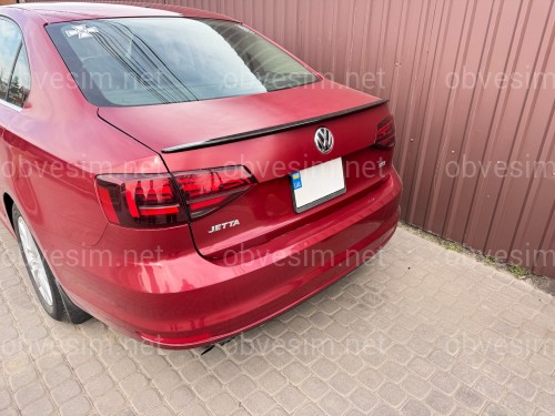 Спойлер лип Volkswagen Jetta 6 2010-2017 ABS пластик, цвет черный глянец