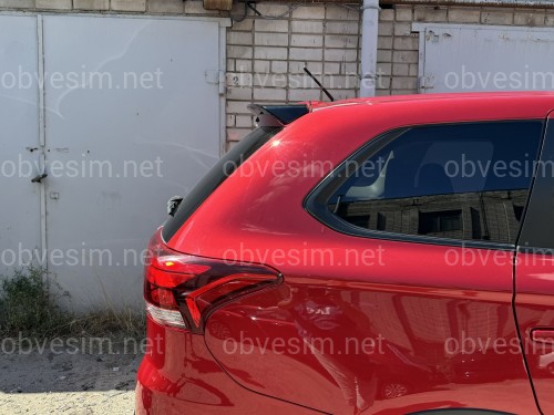 Спойлер козырек Mitsubishi Outlander 2012-2021 ABS пластик, цвет черный глянец