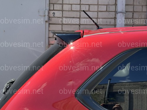Спойлер козырек Mitsubishi Outlander 2012-2021 ABS пластик, цвет черный глянец