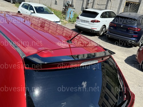 Спойлер козырек Mitsubishi Outlander 2012-2021 ABS пластик, цвет черный глянец