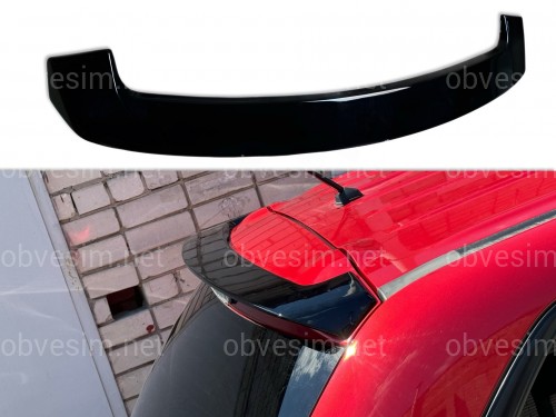 Спойлер козырек Mitsubishi Outlander 2012-2021 ABS пластик, цвет черный глянец