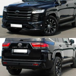 Обвес Modellista юбки переднего и заднего бампера Toyota Land Cruiser 300 2021- цвет черный 202