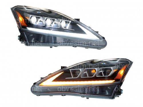 Фары Full LED 3 линзы Lexus IS 2005-2012