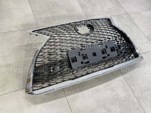 Решетка радиатора с хромом F-Sport Lexus RX 2019-2022 глянцевый хром