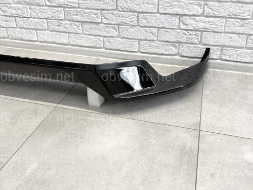 Юбка обвес переднего бампера ONYX BLACK Toyota Land Cruiser Prado 150 2018-2023 цвет черный 202