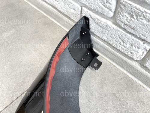 Юбка обвес переднего бампера ONYX BLACK Toyota Land Cruiser Prado 150 2018-2023 цвет черный 202