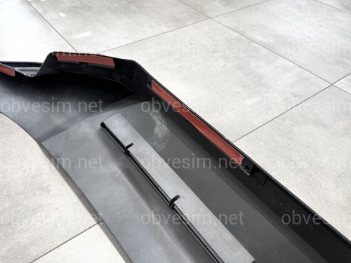 Юбка обвес переднего бампера ONYX BLACK Toyota Land Cruiser Prado 150 2018-2023 цвет черный 202