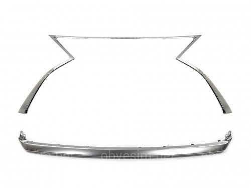 Хром окантовка решетки (верхний + нижний) Lexus RX 2019-2022