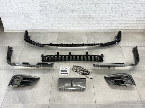 Обвес юбки бамперов F-SPORT для Lexus LX 570 рестайлинг 2012+, цвет черный