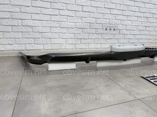 Юбка заднего бампера F-Sport Lexus LX 570 2012-2015 цвет белый