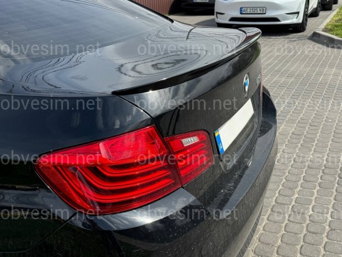 Спойлер лип на багажник BMW series 5 F10 2010-2016 ABS пластик, черный глянец