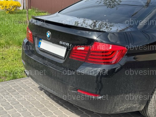 Спойлер лип на багажник BMW series 5 F10 2010-2016 ABS пластик, черный глянец