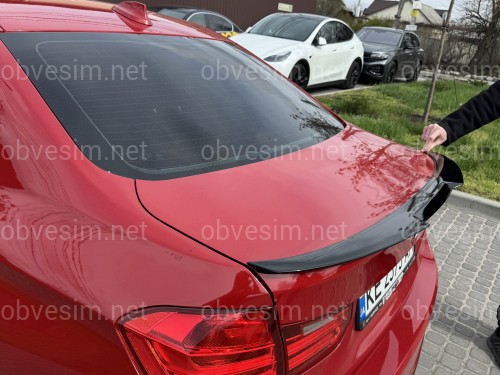 Спойлер лип стиль M4 для BMW 3 series F30 2012-2018 ABS пластик, черный глянец