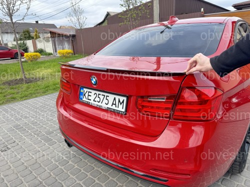 Спойлер лип стиль M4 для BMW 3 series F30 2012-2018 ABS пластик, черный глянец