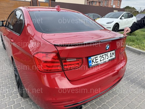 Спойлер лип стиль M4 для BMW 3 series F30 2012-2018 ABS пластик, черный глянец