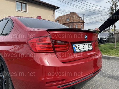 Спойлер лип стиль M4 для BMW 3 series F30 2012-2018 ABS пластик, черный глянец
