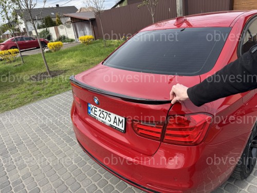 Спойлер лип M Performance BMW 3 series F30 2012-2018 ABS пластик, черный глянец