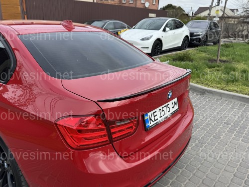 Спойлер лип багажника BMW F30 2012-2018 АBS пластик, черный глянец