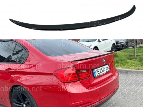 Спойлер лип багажника BMW F30 2012-2018 АBS пластик, черный глянец
