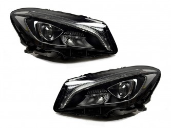 FULL LED фары Mercedes CLA-Class C117 2013-2018 комплектные с блоками 2шт., АПГРЕЙД ГАЛОГЕН В LED