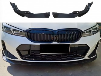 Юбка накладка переднего бампера BMW 3 series G20 G21 LCI 2022+ черный глянец