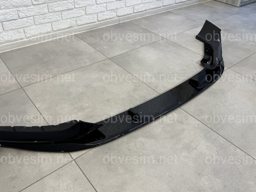 Накладка переднего бампера M Performance BMW 5 series G30 G31 LCI 2020-2023 , черный глянец
