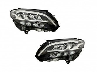 Фары Full LED рестайлинг 2019+ для Mercedes C-Class W205 2013-2021 комплектные с блоками 2шт.