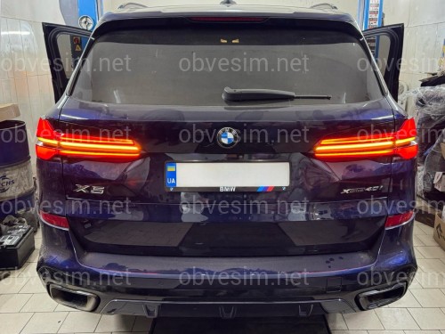 Фонари стопы LCI 2023+ рестайлинг для BMW X5 G05 2018-2022 4шт С НАДПИСЬЮ BMW