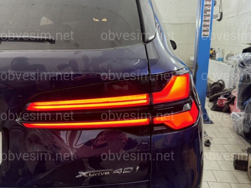 Фонари стопы LCI 2023+ рестайлинг для BMW X5 G05 2018-2022 4шт С НАДПИСЬЮ BMW