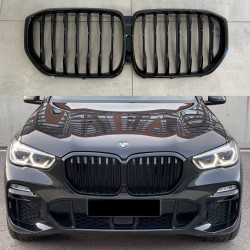 Решетка радиатора ноздри M-Perfomance стиль BMW X5 G05 2019-2022 черный глянец