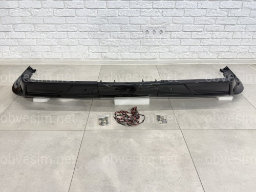 Обвес юбка заднего TRD бампера Lexus LX 570 2015-2021 цвет черный