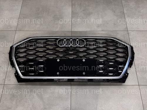 Решетка радиатора для Audi Q5 Sportback 2021-2024 чёрная с хромом 80G 853 651 3Q7