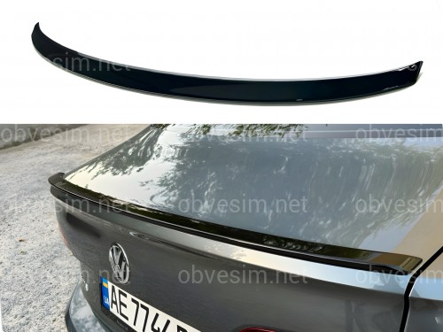 Спойлер лип Volkswagen Jetta 7 2018+ ABS пластик, цвет черный глянец