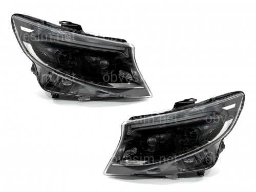FULL LED фары рестайлинг 2023+ для Mercedes W447 Vito / V-class / Metris 2014-, комплект 2шт.