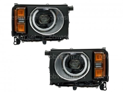 Фары ROUND LED Toyota Land Cruiser Prado 250 2024-, комплектные с блоками 2 шт. для замены простых фар в круглые