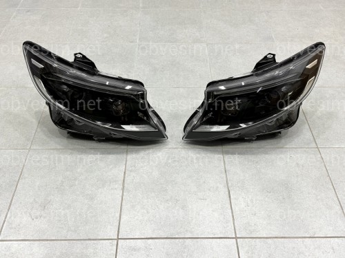 FULL LED фары рестайлинг 2023+ для Mercedes W447 Vito / V-class / Metris 2014-, комплект 2шт.