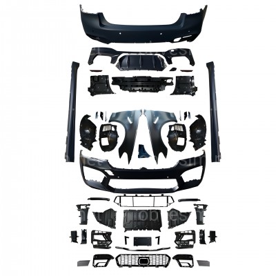 Комплект обвеса M5 ШИРОКАЯ ВЕРСИЯ для BMW 5 series F90 / G30 2020-2024 ( крылья, подкрылки, бампера в сборе, пороги)