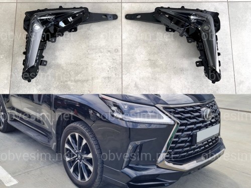 Противотуманные фары Superior Black Lexus LX 570 2016-2022 2шт