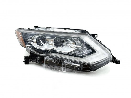 Правая фара Full LED 2 линзы ХРОМ для Nissan Rogue 32 2017-2020